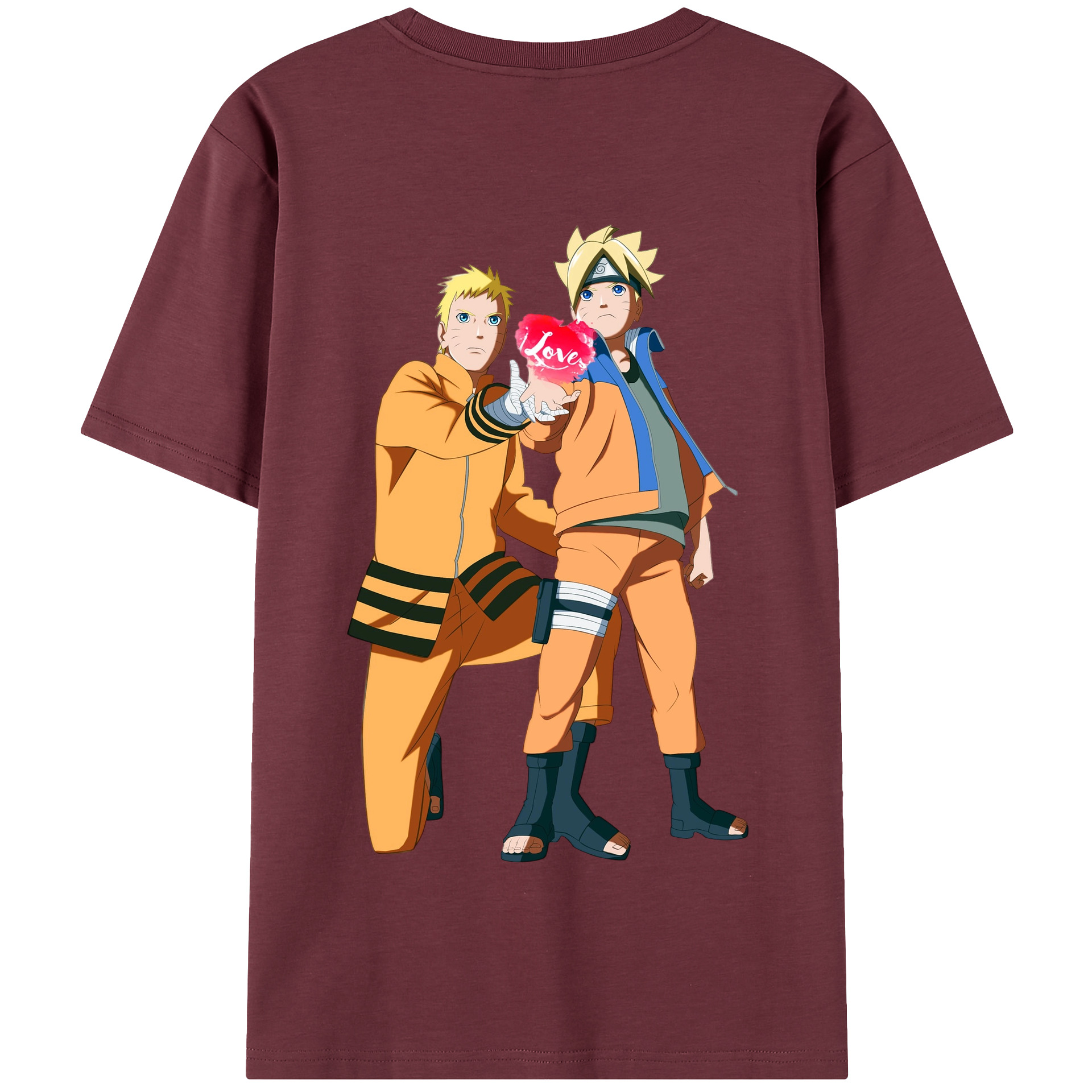 （画像用） NARUTO -ナルト- うずまき ボルト Uzumaki Boruto 綿100％半袖Tシャツ（背面プリント）